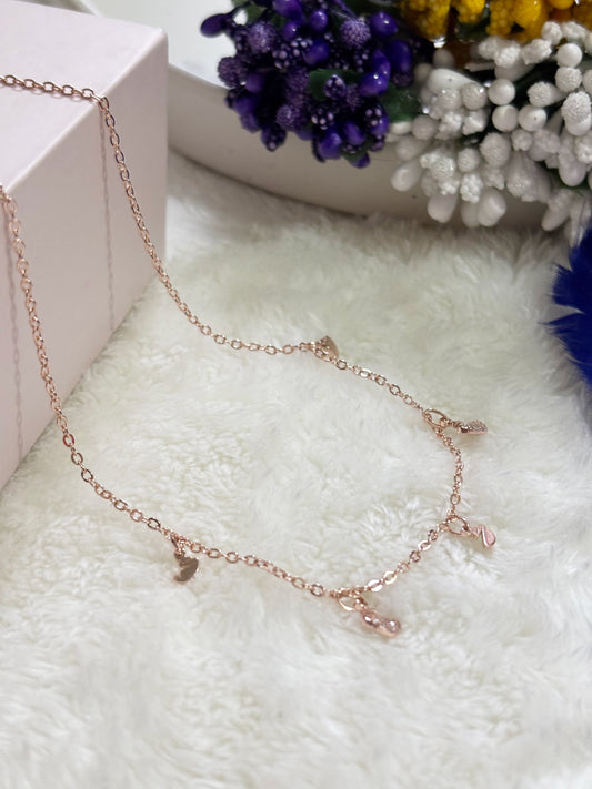 Rose Gold Swan Charm Necklace