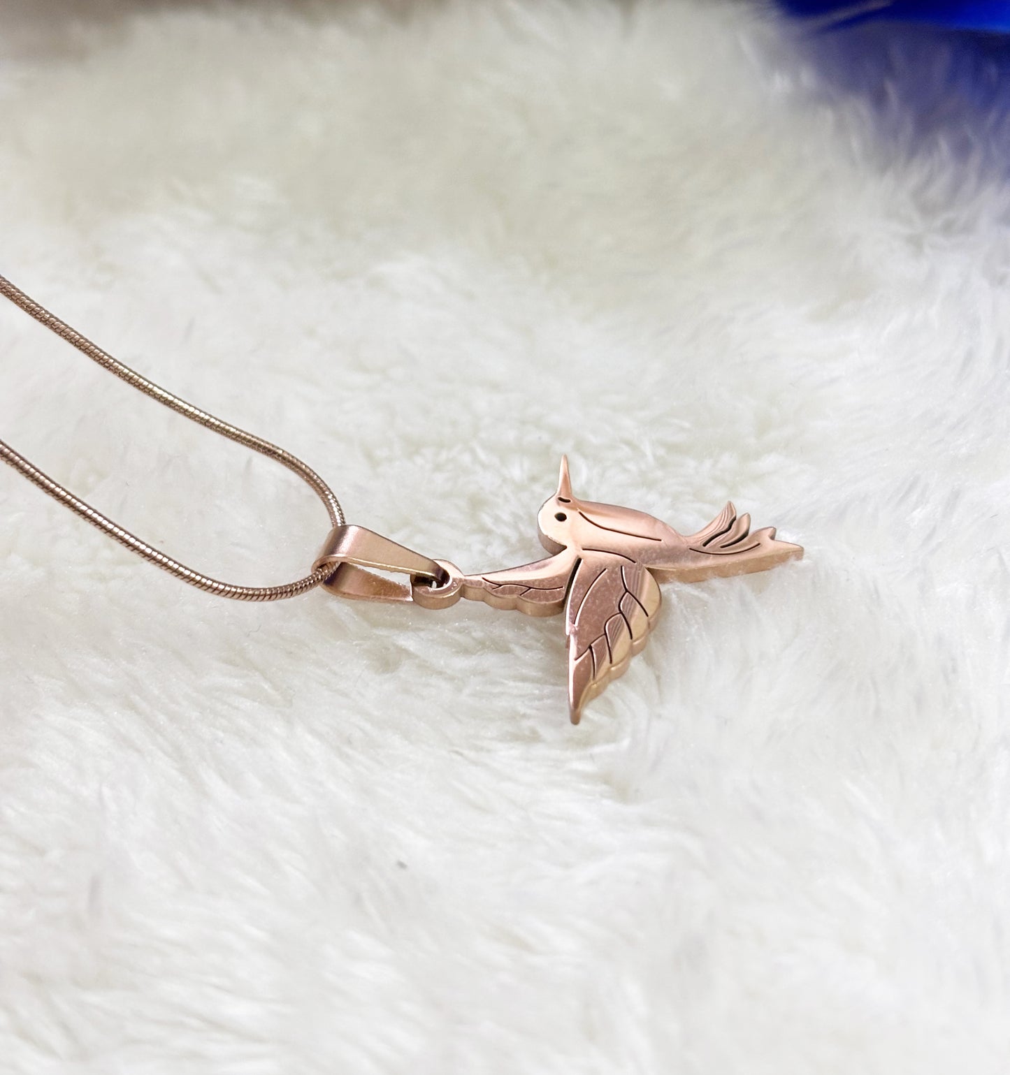 Gold Flying Bird Pendant Necklace